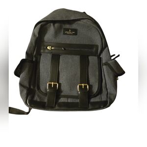 London Fog Collection Canvas Backpack Gray Unisex